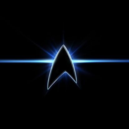 Star Trek logo on blue background